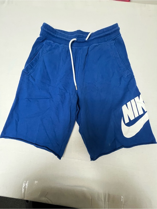 Nike Other - Nike Men's Royal Blue Fleece Drawstring Athletic Shorts with White Logo